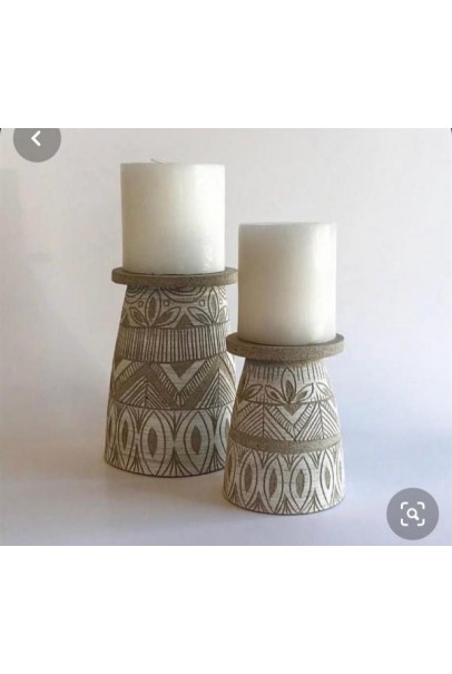 Wooden Candle Tea Light Holder- Set of 2